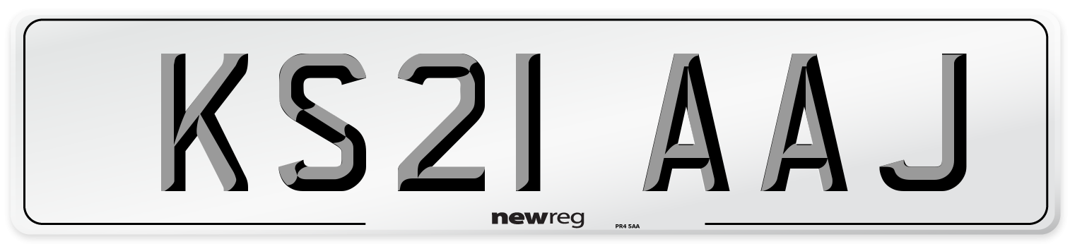 KS21 AAJ Number Plate from New Reg